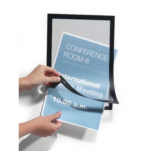 Durable Magaframe Informationsrahmen A4, Türschild, Wandschild, magnetisch, schwarz, 2 Stück Artikelbild