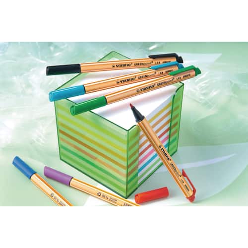 STABILO Faserschreiber GREENpoint, Faserstift, schwarz, 0,8mm, 1 Stück Artikelbild Secondary3 L