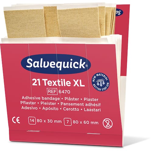 Salvequick Plåster refill textil extra stora produktfoto Secondary2 L
