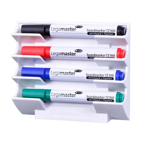 Legamaster Markerhalter für 4 Boardmarker, Stiftehalter für Whiteboards, weiß, magnetisch, Artikelbild