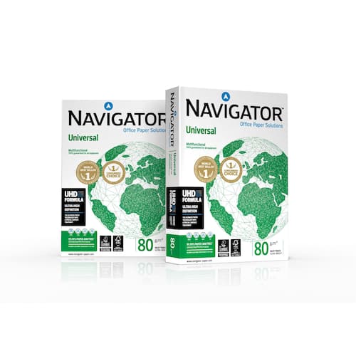 Navigator Universalpapier, A4, weiss, 80 g/m², 500 Blatt pro Packung, 5 Packungen Artikelbild Secondary1 L