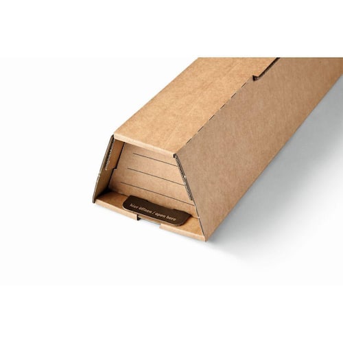 ColomPac Versandverpackung Trapez A2 mit Haftklebeverschluss, Versandhülse, 430x105/55x75mm (A2), Braun, 20 Stück Artikelbild