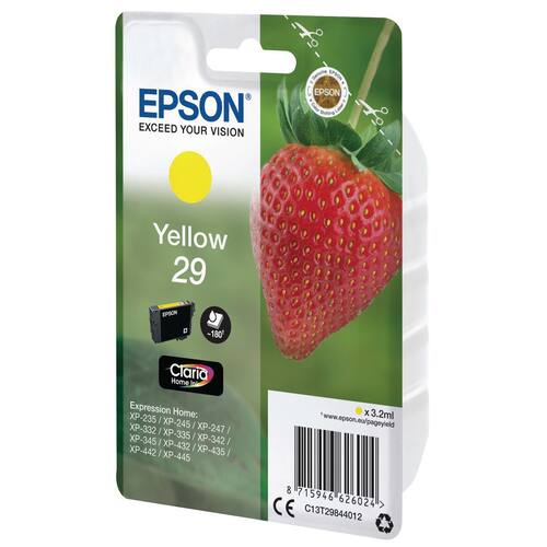 Epson Original Tinte 29 Claria Home, Tintenpatrone, gelb, 1 Stück Artikelbild Secondary1 L