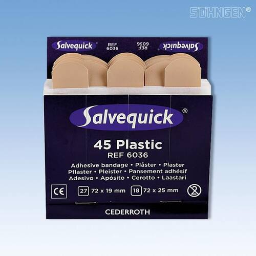 Salvequick Pflaster 6036, Nachfüllung, wasserfest (45 Stück) Artikelbild Secondary3 L