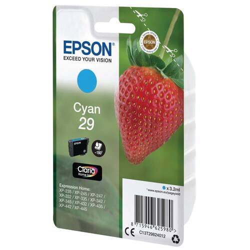 Epson Original Tinte 29 Claria Home, Tintenpatrone, cyan, 1 Stück Artikelbild Secondary1 L