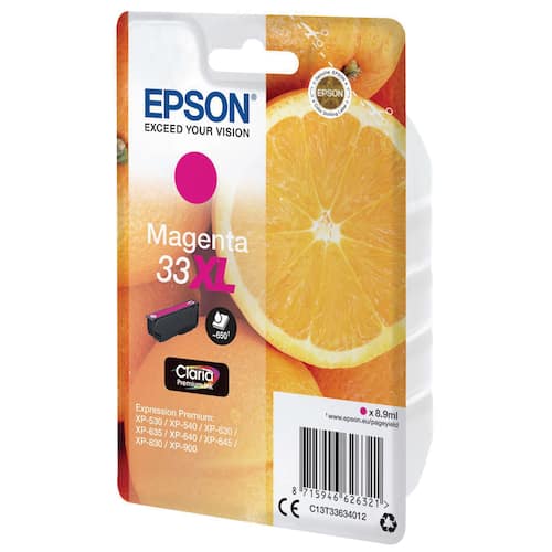 Epson Original Tinte 33XL Claria Premium, Tintenpatrone, Tintenkartusche, magenta, 8,9ml, 1 Stück Artikelbild Secondary1 L