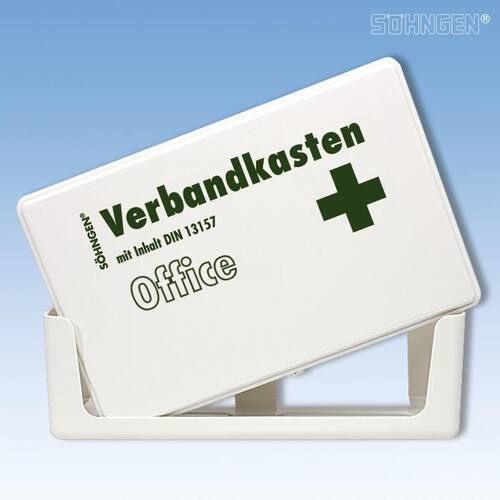 Söhngen Verbandkasten ''Kiel Office'', Erste-Hilfe-Kasten, Verbandskoffer, weiß, 26x16x8cm, DIN 13157, 1 Stück Artikelbild Secondary1 L