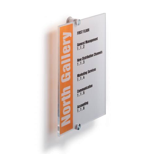 Durable Türschild, CRYSTAL SIGN, für Innenbereich, Schild, 210 x 297 mm, transparent Artikelbild Secondary1 L