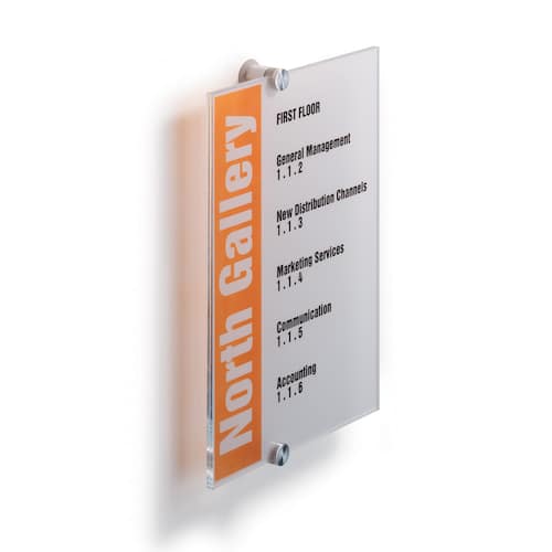 Durable Türschild, CRYSTAL SIGN, für Innenbereich, Schild, 210 x 297 mm, transparent Artikelbild Secondary1 L