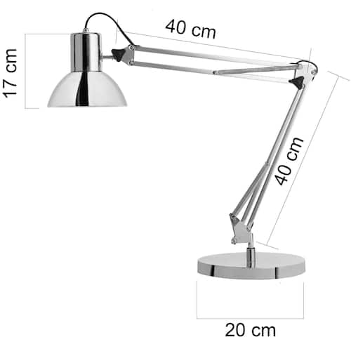 Unilux LED-Schreibtischlampe SUCCESS, CHROME 80, mit Standfuß, mit Leuchtmittel, 10 W, E27, chrom, 1 Stück Artikelbild Secondary6 L