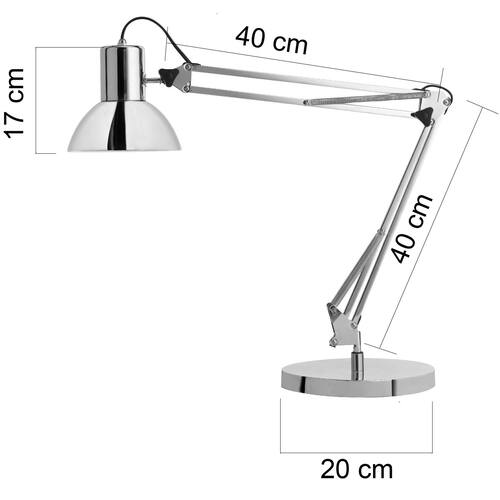 Unilux LED-Schreibtischlampe SUCCESS, CHROME 80, mit Standfuß, mit Leuchtmittel, 10 W, E27, chrom, 1 Stück Artikelbild Secondary6 L
