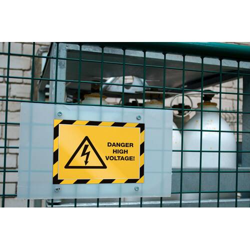 Durable Sichttasche DURAFRAME® Security, PVC, A4, gelb/schwarzer Rahmen, 2 Stück Artikelbild