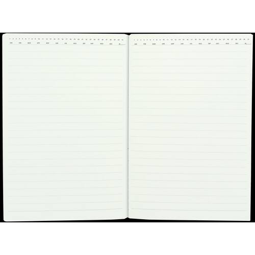 Burde Anteckningsbok A5 svart linnetextil linjerad produktfoto Secondary1 L