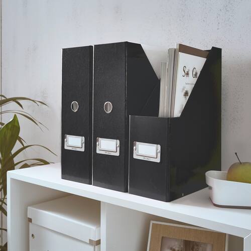 Leitz Stehsammler Click & Store WOW, Hartpappe, Einsteckrückenschild, mit Griffloch, A4, 103x253x330mm, schwarz, 1 Stück Artikelbild Secondary2 L