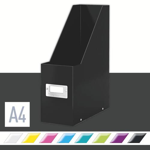Leitz Stehsammler Click & Store WOW, Hartpappe, Einsteckrückenschild, mit Griffloch, A4, 103x253x330mm, schwarz, 1 Stück Artikelbild Secondary3 L