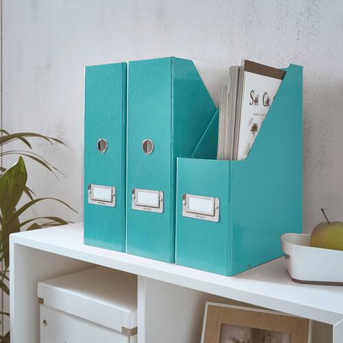 Leitz Stehsammler Click & Store WOW, Hartpappe, Einsteckrückenschild, mit Griffloch, A4, 103x253x330mm, eisblau, 1 Stück Artikelbild Secondary2 L