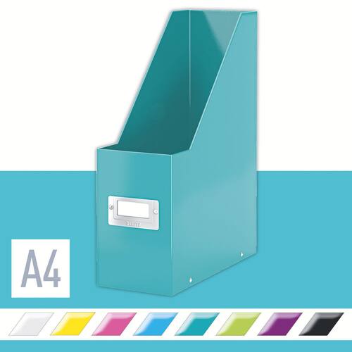 Leitz Stehsammler Click & Store WOW, Hartpappe, Einsteckrückenschild, mit Griffloch, A4, 103x253x330mm, eisblau, 1 Stück Artikelbild Secondary4 L