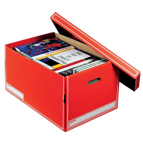 Pressel Jumbo-Box, Lagerkiste, Aufbewahrungskarton, Rot, 600x370x320mm, 10 Stück Artikelbild