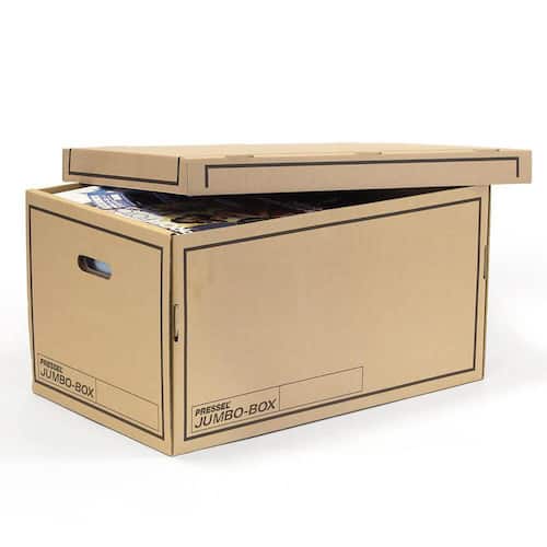 Pressel Jumbo-Box, Lagerkiste, Aufbewahrungskarton, Natur, 600x370x320mm, 10 Stück Artikelbild Secondary2 L