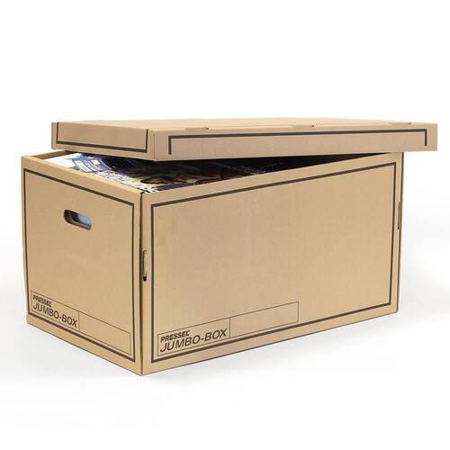 Pressel Jumbo-Box, Lagerkiste, Aufbewahrungskarton, Natur, 600x370x320mm, 10 Stück Artikelbild Secondary2 L