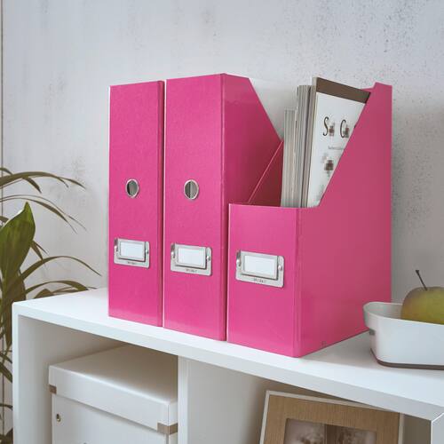 Leitz Stehsammler Click & Store WOW, Hartpappe, Einsteckrückenschild, mit Griffloch, A4, 103x253x330mm, pink, 1 Stück Artikelbild Secondary2 L