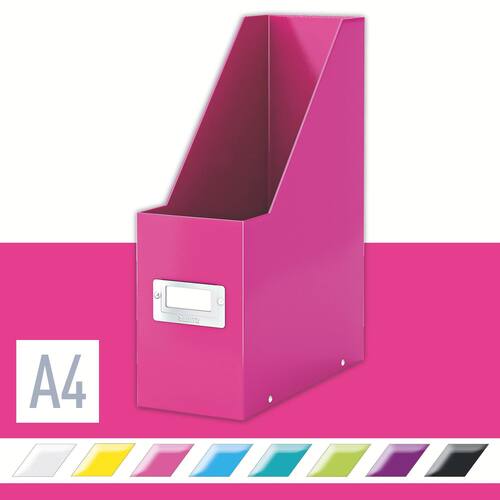 Leitz Stehsammler Click & Store WOW, Hartpappe, Einsteckrückenschild, mit Griffloch, A4, 103x253x330mm, pink, 1 Stück Artikelbild Secondary4 L
