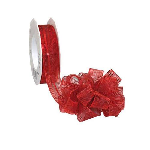 Astoria Ziehschleife breit, rot, 25 mm x 20 lfm, 10 Rollen Artikelbild