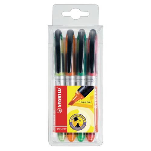 STABILO Navigator Textmarker, 4er Set im Etui, sortiert, 4 Farben Artikelbild