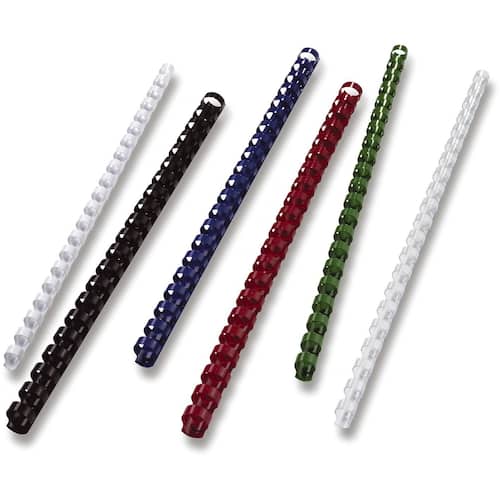 GBC Binderücken Plastik, 21 Ringe, schwarz, A4, 28mm, oval, 50 Stück Artikelbild Secondary1 L