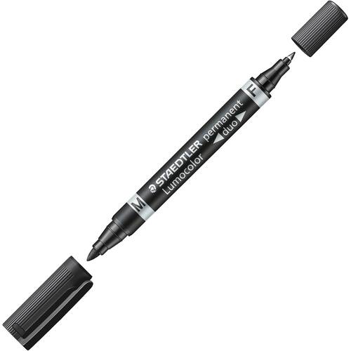 STAEDTLER Lumocolor Lumocolor Duo Permanentmarker, 0,6/1,5mm, schwarz Artikelbild