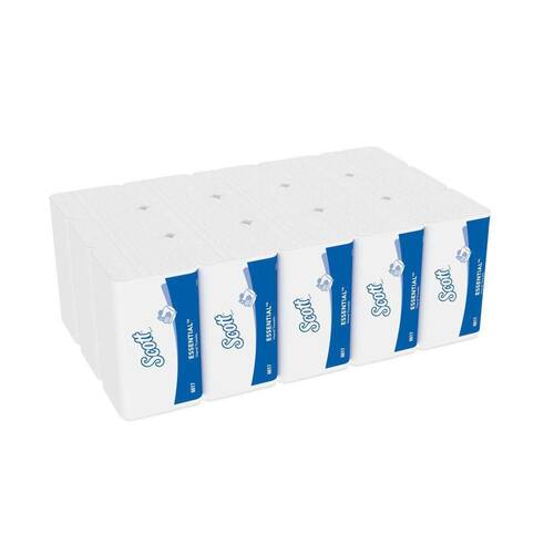 Scott® Scott Papierhandtücher Essential ™, Airflex®, Interfold, weiß, 21x20cm, 15x340 Tücher, 5.100 Tücher Artikelbild Secondary4 L
