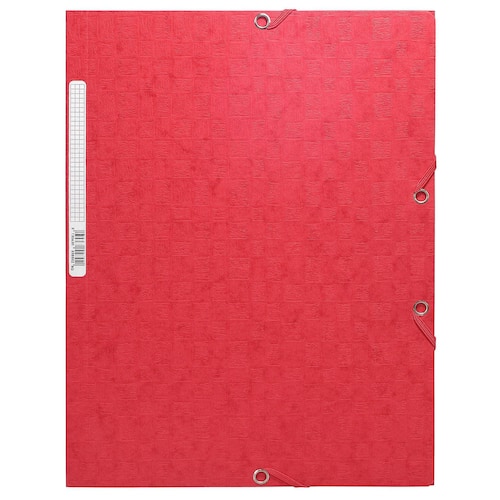 Exacompta Einschlagmappe, Flügelmappe, Sammelmappe, Manilakarton, 425g/m², Eckspanngummi, 3 Klappen, A4, 240x320mm, 250 Blatt, rot, 1 Stück Artikelbild