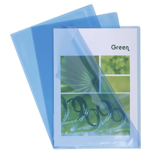 Exacompta Sichthüllen, Aktenhüllen, A4, PVC, oben/rechs offen, glatt, blau, 0,13mm, 10 Stück Artikelbild
