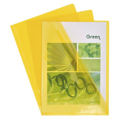 Exacompta Sichthüllen, Aktenhüllen, A4, PVC, oben/rechs offen, glatt, gelb, 0,13mm, 10 Stück Artikelbild