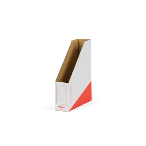 Pressel Magazine-Box, Weiß-Rot, 75 mm, A4, 20 Stück (vorher Art.Nr. 276103) Artikelbild Secondary2 L