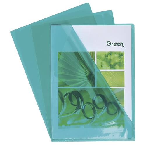 Exacompta Sichthüllen, Aktenhüllen, A4, PVC, oben/rechs offen, glatt, grün, 0,13mm, 10 Stück Artikelbild