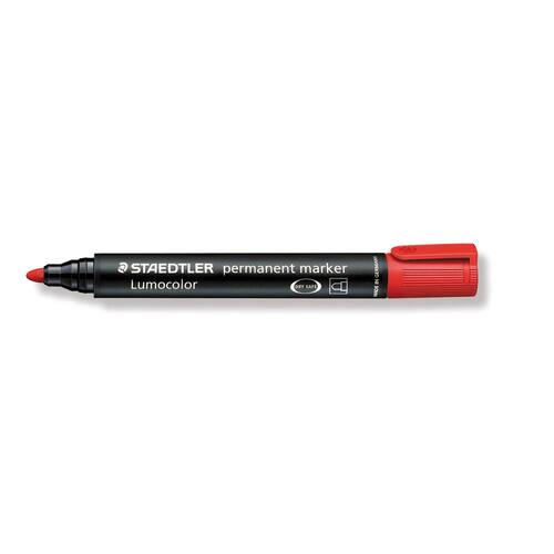 STAEDTLER Lumocolor Permanentmarker 2mm Rundspitze, rot, 10 Stück Artikelbild