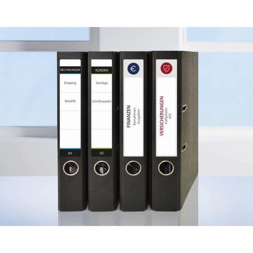 AVERY Zweckform Inkjet-, Laser- und Kopieretiketten L6060-25, Rückenschilder-Etiketten, Ordnerrücken-Etiketten, mit ultragrip, A4-Bogen, schmal/kurz, weiß, 192 x 34 mm, 30 Blatt, 240 Etiketten Artikelbild Secondary3 L