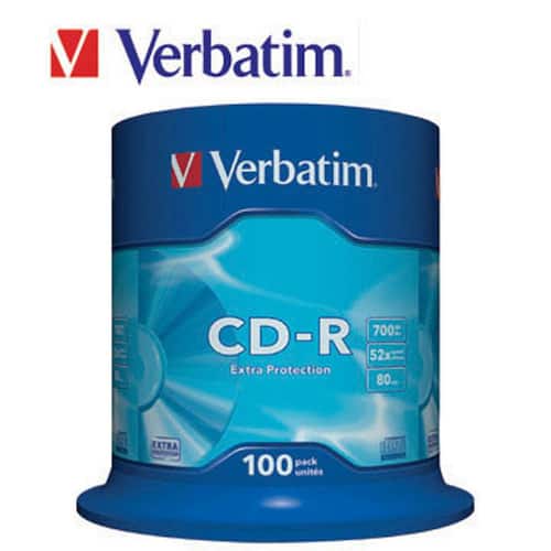 Verbatim CD-R Rohling, 52x, 700MB, 100 Stück Spindel Artikelbild