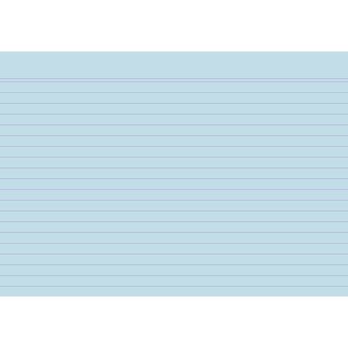 Exacompta Karteikarte, liniert, A5, Karton, 205 g/m², blau, 100 Stück Artikelbild