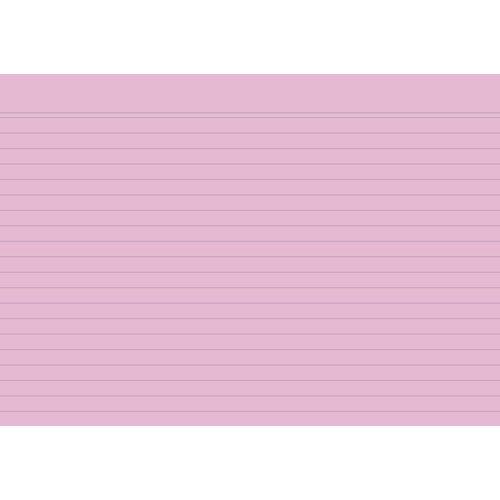 Exacompta Karteikarte, liniert, A5, Karton, 205 g/m², rosa, 100 Stück Artikelbild
