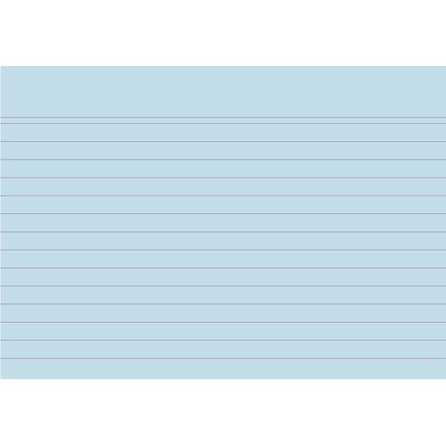 Exacompta Karteikarte, liniert, A6, Karton, 205 g/m², blau, 100 Stück Artikelbild
