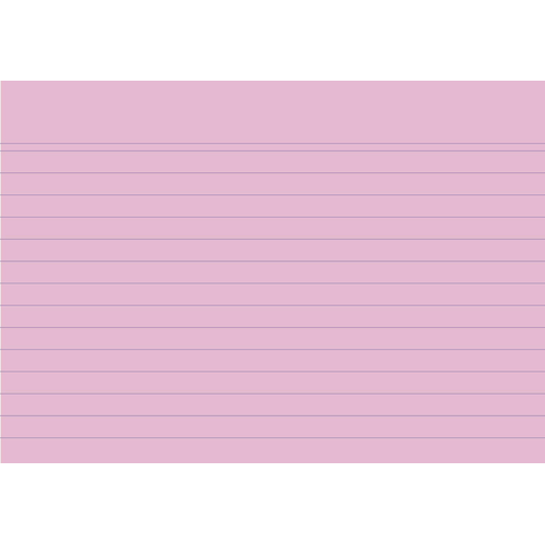 Exacompta Karteikarte, liniert, A6, Karton, 205 g/m², rosa, 100 Stück Artikelbild