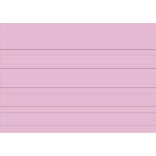 Exacompta Karteikarte, liniert, A6, Karton, 205 g/m², rosa, 100 Stück Artikelbild
