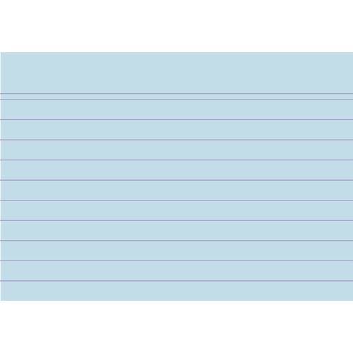 Exacompta Karteikarte, liniert, A7, Karton, 205 g/m², blau, 100 Stück Artikelbild