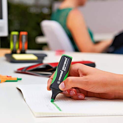 STABILO Textmarker Green Boss, im Etui, Keilspitze, gelb, orange, grün, pink, 1 Packung Artikelbild Secondary3 L