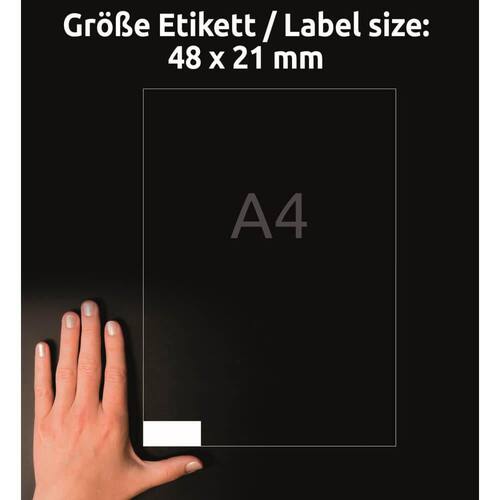 Avery Universaletikett QuickPEEL, Adressetiketten, weiß, 48x21mm, 5200 Stück Artikelbild Secondary3 L