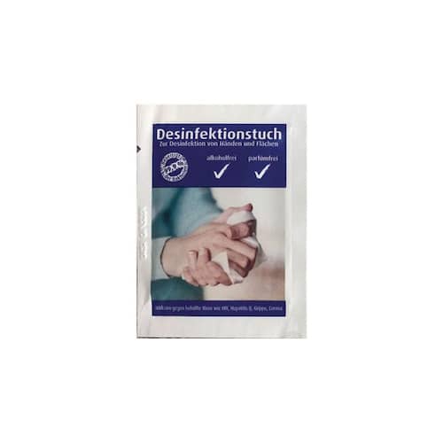 Desinfektionstücher 2in1, alkoholfrei, einzelverpackt, 1000 Tücher, 1 Packung Artikelbild