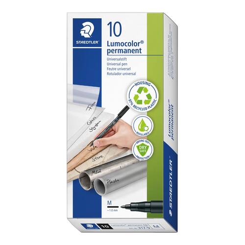 STAEDTLER Lumocolor Lumocolor Universalstift, medium, 1,0 mm, Schwarz Artikelbild Secondary3 L