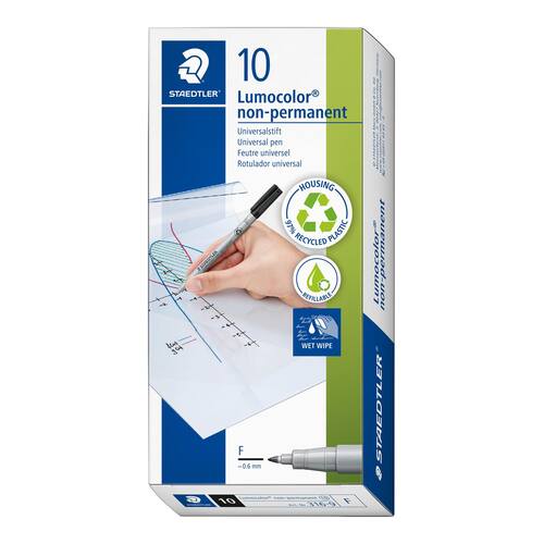 STAEDTLER Lumocolor OHP-Stift Lumocolor 316 non-permanent, F 0,6 mm, schwarz Artikelbild Secondary2 L